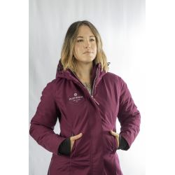 Lilas - Manteau long 150g Prune femme