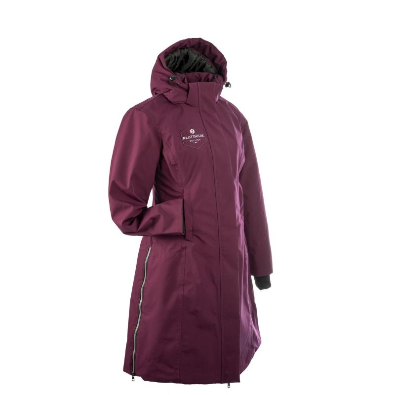 Lilas - Manteau long 150g Prune femme