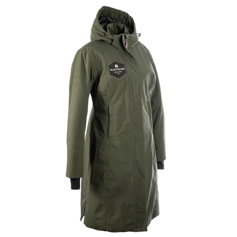 Lilas - Manteau long 150g Kaki femme