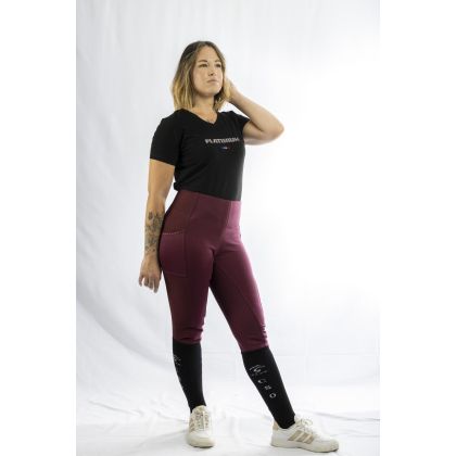 Rose - Tee-shirt à strass femme noir